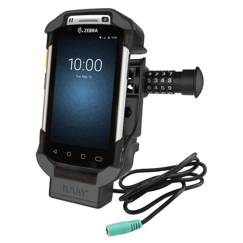 RAM® Combo-Locking Form-Fit Powered Dock for Zebra TC70, 72, 75 & 77 (RAM-HOL-ZE7CLU)