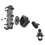 RAM® Quick-Grip™ XL Phone Mount with Vibe-Safe™ & U-Bolt Base - Short (RAM-B-149Z-A-PD4-462)