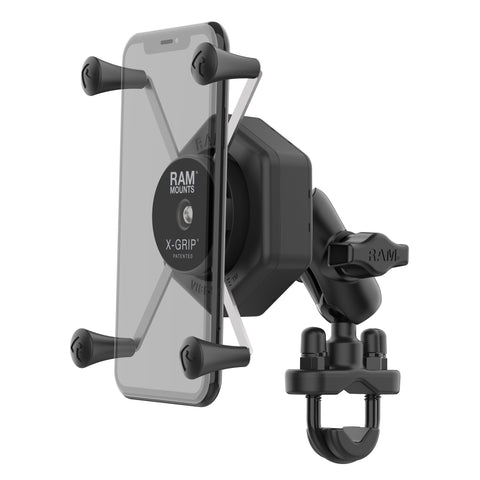 RAM® X-Grip® Large Phone Mount with Vibe-Safe™ & U-Bolt Base - Short (RAM-B-149Z-A-UN10-462)