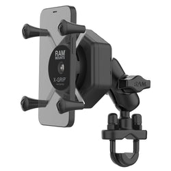 RAM® X-Grip® Phone Mount with Vibe-Safe™ & U-Bolt Base - Short (RAM-B-149Z-A-UN7-462)