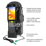 RAM® Locking Powered Dock + Single USB-A for Zebra MC3300/3400/3450 (RAM-HOL-ZE33PDLU)