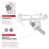 RAM® Low-Profile Tough-Claw™ Small Clamp Mount (RAP-400-1U)