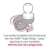 RAM® Quick-Grip™ Phone Mount with RAM® Tough-Strap™ Handlebar Base (RAP-B-460-A-PD3U)
