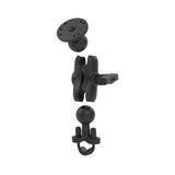 RAM® Handlebar U-Bolt Double Ball Mount with Round Plate - C Size Short (RAM-149Z-B-202U)