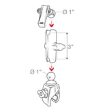 RAM® Tough-Claw™ Small Clamp Mount with Garmin Spine Clip Holder (RAM-B-400-GA76U)
