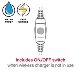 RAM Tough-Charge 15W Waterproof Wireless Charging Motorcycle Mount (RAM-B-149Z-A-UN12W-V7M-1)