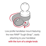 RAM® Tough-Strap™ Double Ball Mount with Universal Action Camera Adapter (RAP-B-460-A-GOP1U)