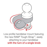 RAM® Quick-Grip™ XL Phone Mount with RAM® Tough-Strap™ Handlebar Base (RAP-B-460-A-PD4U)