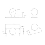 RAM® Ball Base with 1.5" x 4.5" 4-Hole Pattern (RAM-D-202U-25)