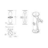 RAM Garmin Fishfinders & GPSMAP Devices Ball Mount (RAM-101-G2U) - Image2