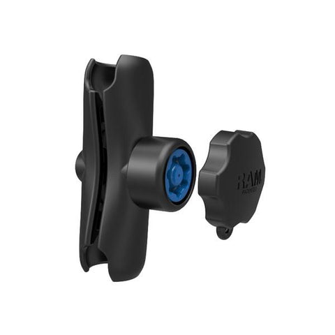 RAM Double Socket Arm with Pin Lock Security Knob and Key Knob (RAM-201-SU) - Image1