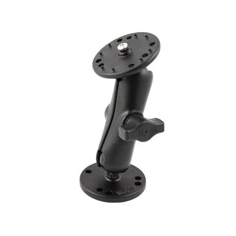 RAM 1" Ball Mount w/ 2/2.5" Round Bases AMPs Hole Pattern (RAM-B-101-L1) - Image1