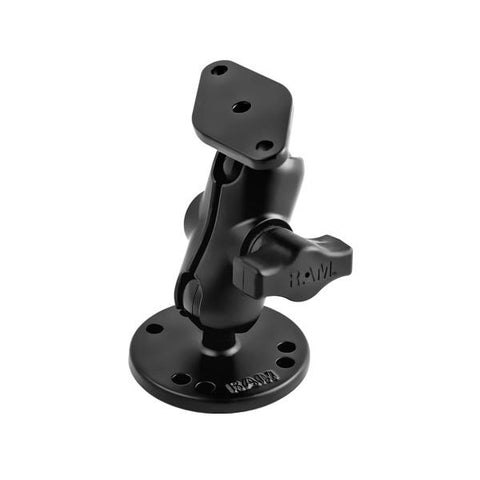 RAM 1" Ball Mount with Short Double Socket Arm, 2.5" Round Base & Diamond Base (RAM-B-138U-A) - RAM Mount Philippines