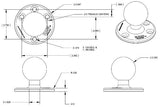 RAM 3.68" Dia Round Plate with 2.25" Ball (RAM-D-202U) - Image2
