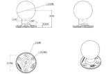 RAM 3.68" Dia Round Base with 3.38" Ball (RAM-E-202U) - Image2