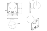 RAM-E-246U - RAM Vesa 4.75" Plate w/ 3.38" Dia Ball - Image2