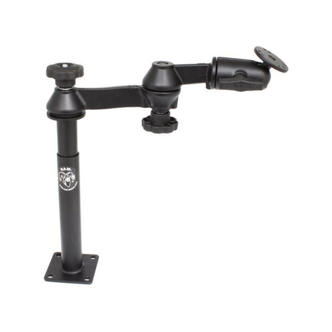 RAM-VP-SW1-89 Double Arm w Male, Female Tele-Pole & Round Base