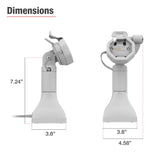 GDS® Uni-Conn™ Powered 7" Locking Pedestal Dock with PoE - Gray (RAM-GDS-DOCKLR-D11-7-U3E-GRY)