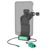 GDS® Uni-Conn™ Right Locking Power + Dual USB-A Dock (RAM-GDS-DOCKLR-U1CD2U)