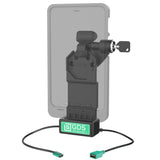 GDS® Uni-Conn™ Right Locking Power + Single USB-A Dock (RAM-GDS-DOCKLR-U1CDU)