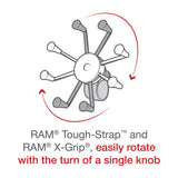 RAM® X-Grip® Large Phone Mount with RAM® Tough-Strap™ Handlebar Base (RAP-460-UN10U)